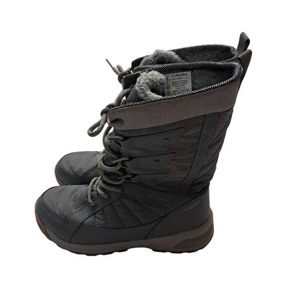Columbia Shoes - Columbia Meadows Snow Boots 9 Grey Omni-Heat Mid Calf Winter Waterproof Lace Up